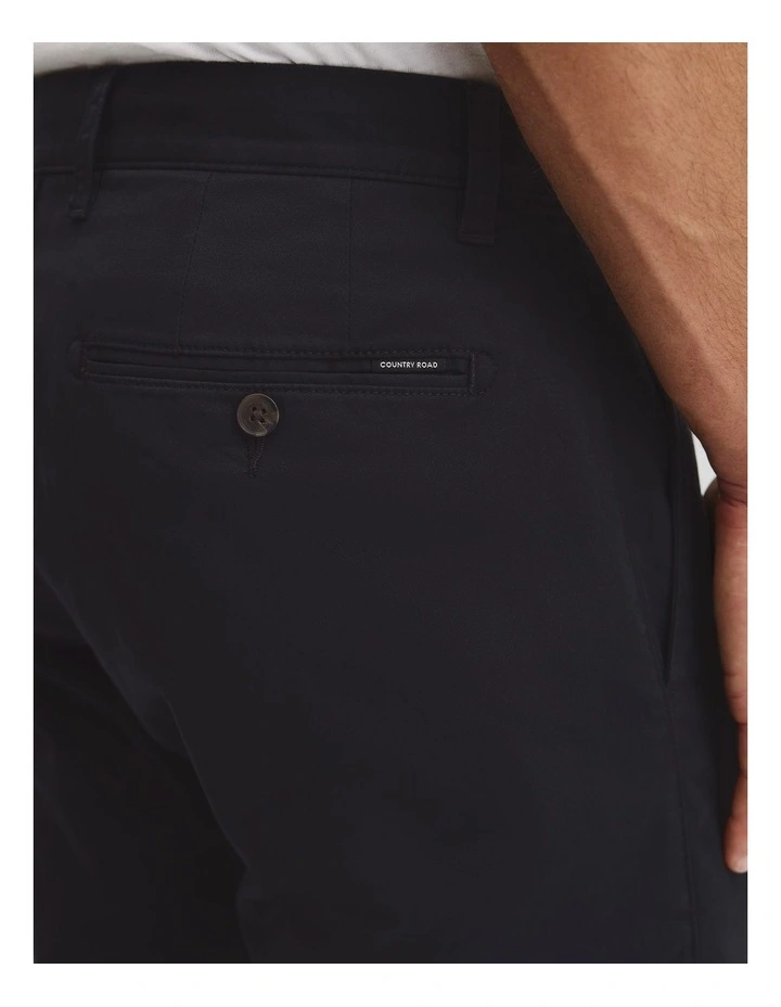 Australian Cotton Standard Fit Stretch Chino in Jet Black image 3