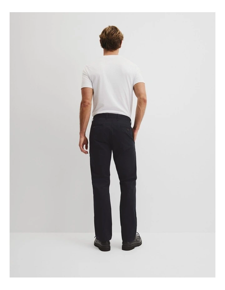 Australian Cotton Standard Fit Stretch Chino in Jet Black image 4