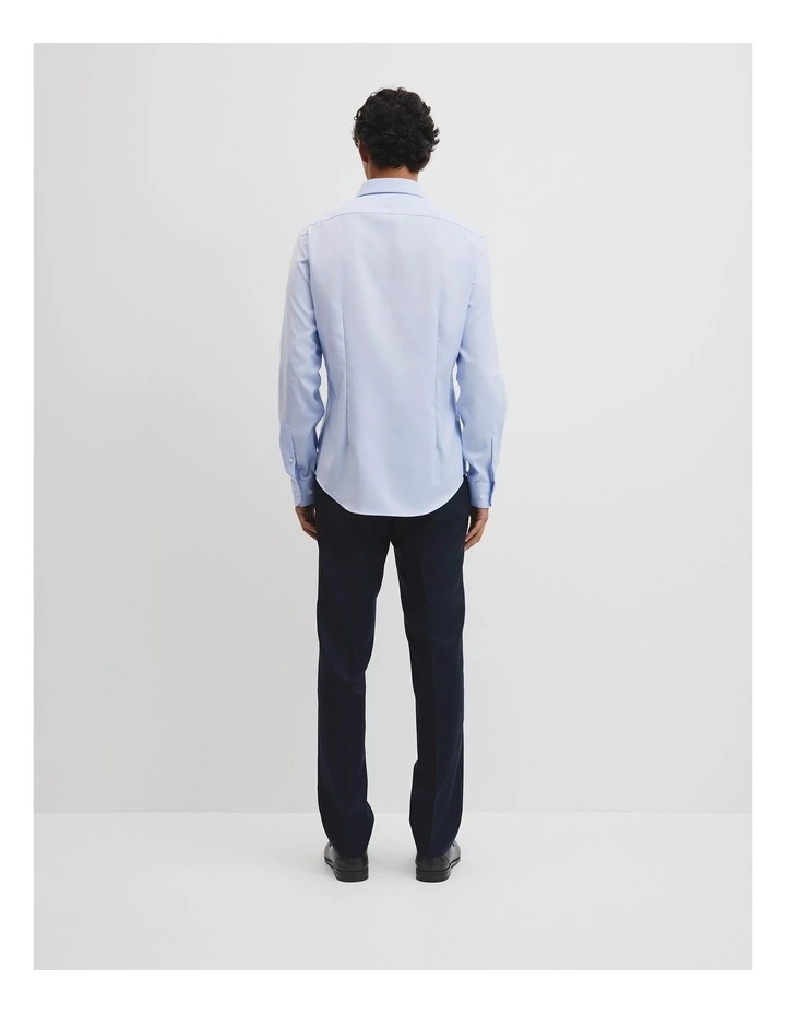 Slim Fit Textured Travel Shirt in Light Blue image 4