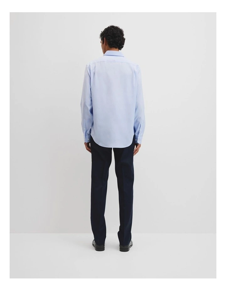 Regular Fit Textured Travel Shirt in Light Blue image 4