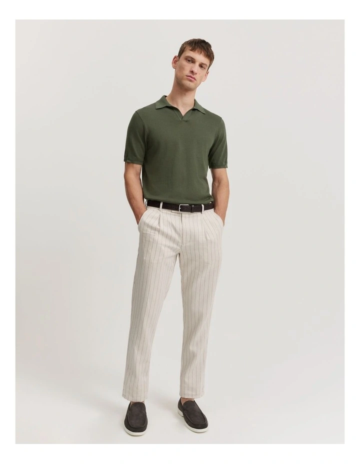 Cotton Silk Trophy Polo in Dark Green image 3