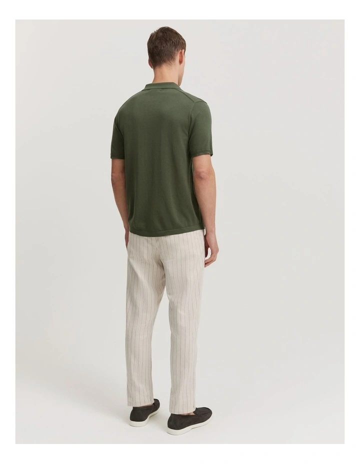Cotton Silk Trophy Polo in Dark Green image 4