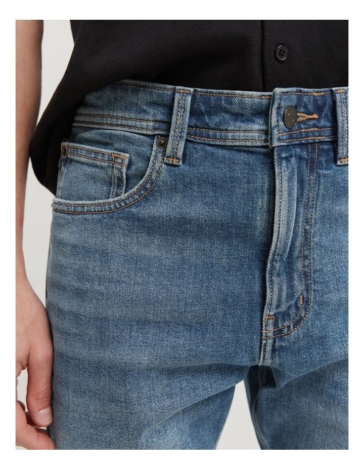 Denim Short in Mid Blue image 3