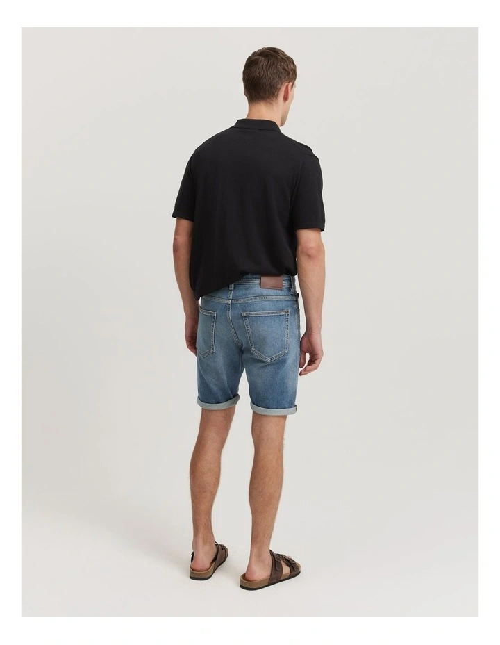 Denim Short in Mid Blue image 4