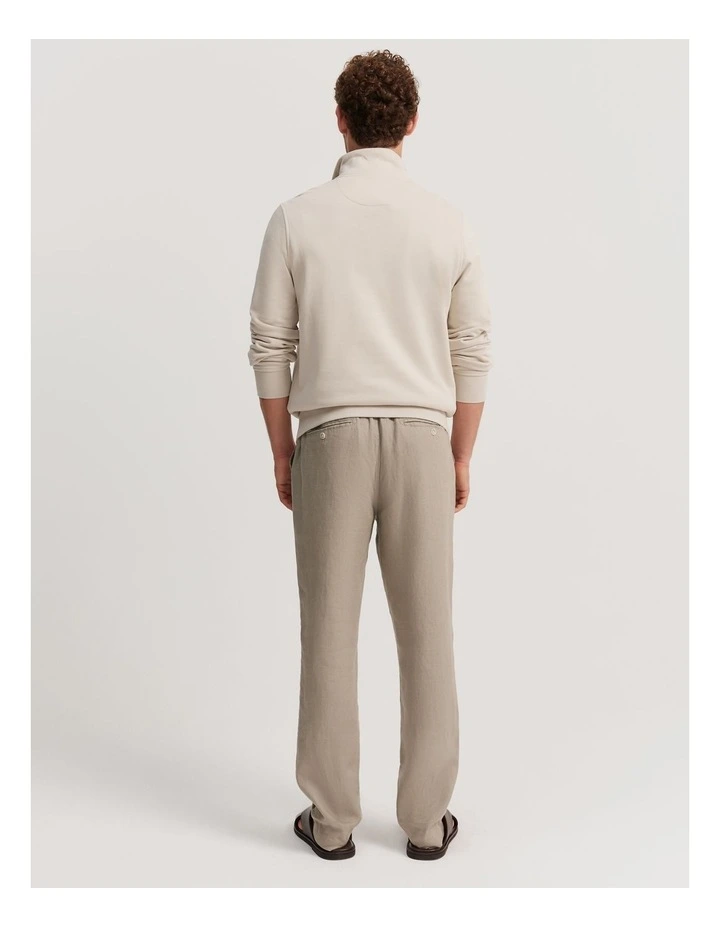 Verified Australian Cotton Half Zip Heritage Sweatshirt in Pebble Grey image 4