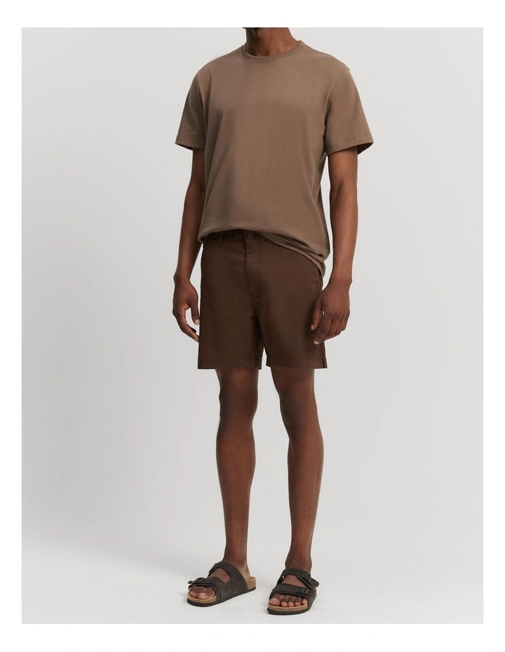 Verified Australian Cotton Chino Shorts in Chocolate image 1