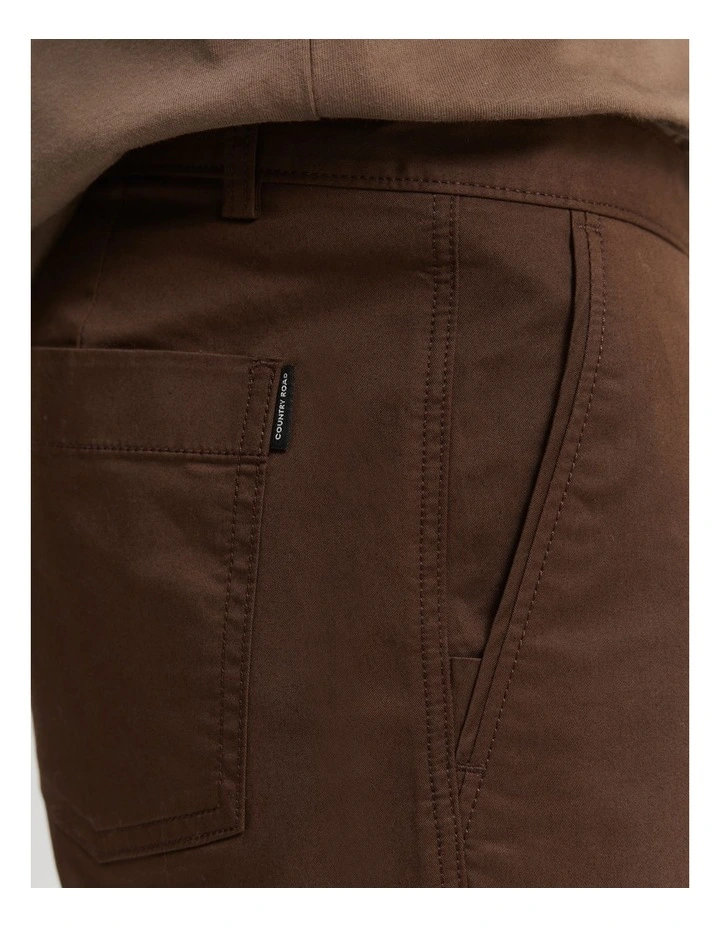 Verified Australian Cotton Chino Shorts in Chocolate image 2