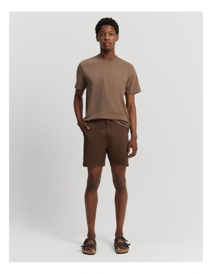 Verified Australian Cotton Chino Shorts in Chocolate image 3