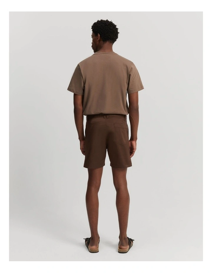 Verified Australian Cotton Chino Shorts in Chocolate image 4