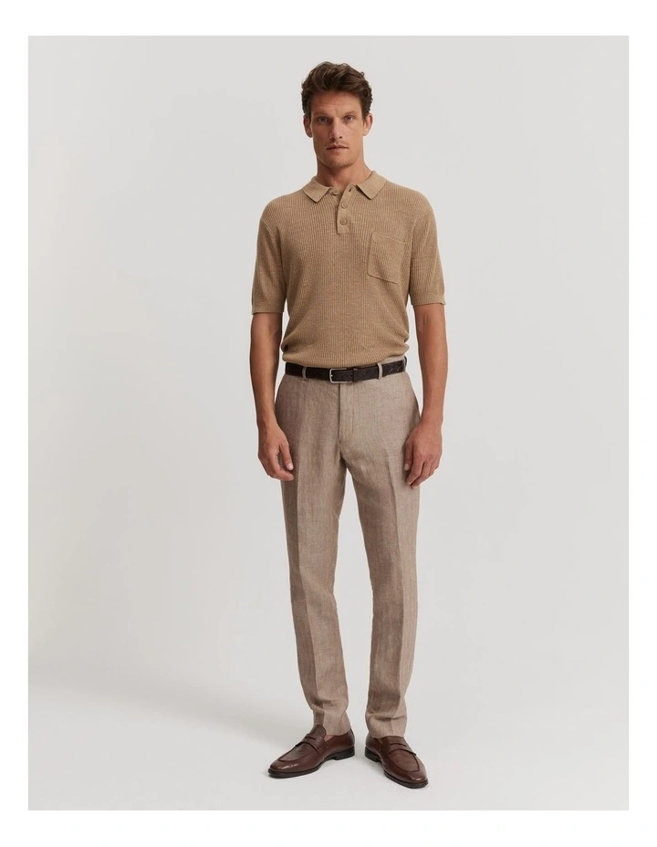 Ribbed Linen Blend Knit in Walnut image 3