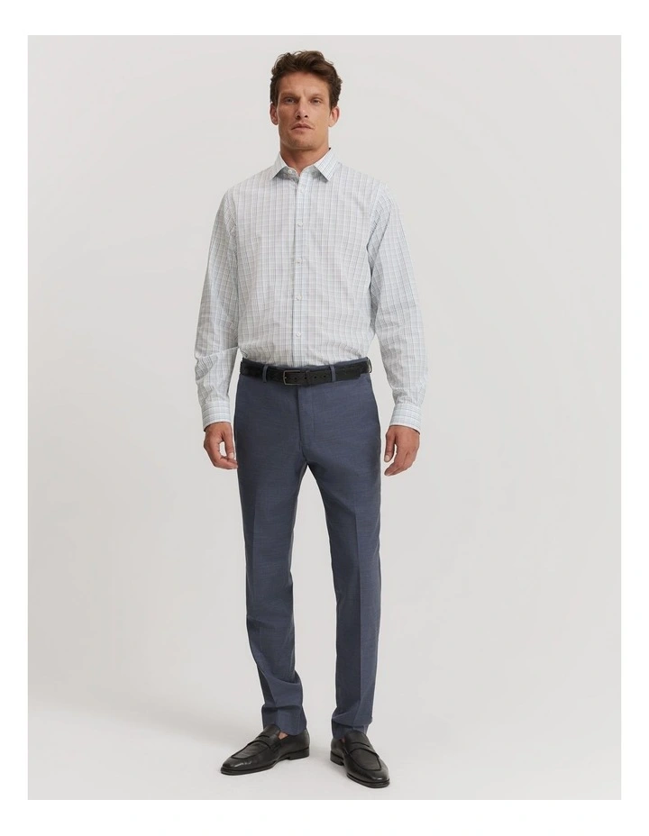 Regular Fit Check Travel Shirt in Blue Multi image 3