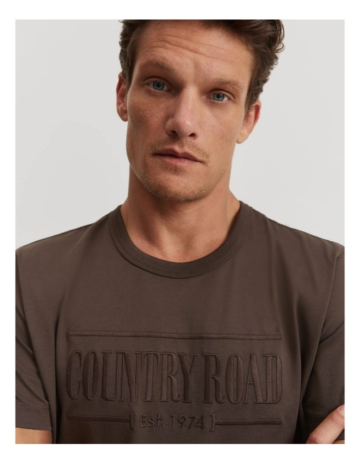 Verified Australian Cotton Heritage T-shirt in Dark Brown image 1