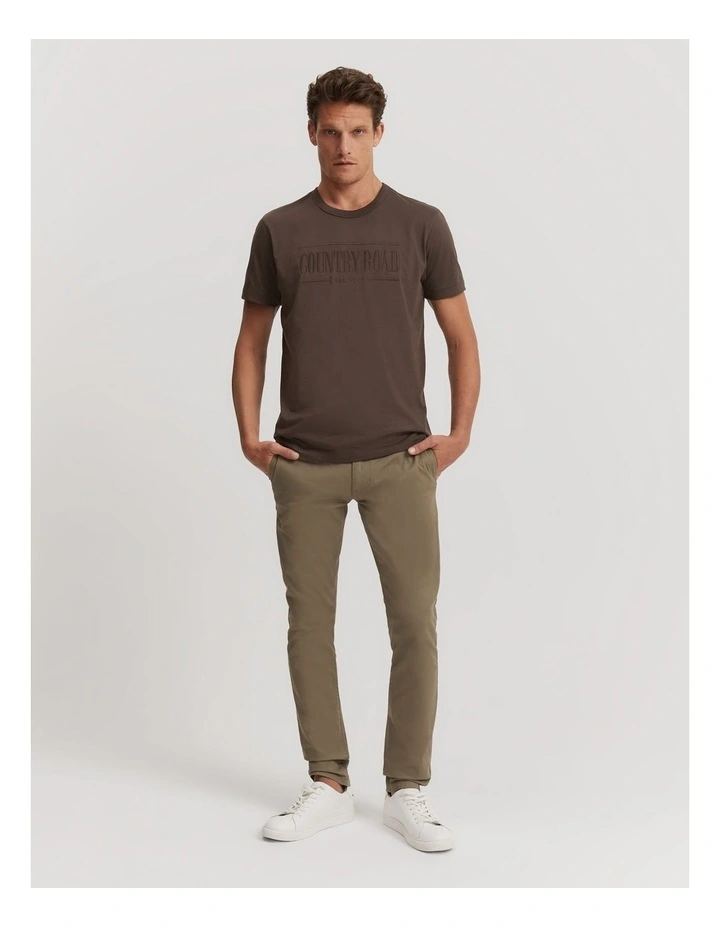 Verified Australian Cotton Heritage T-shirt in Dark Brown image 3
