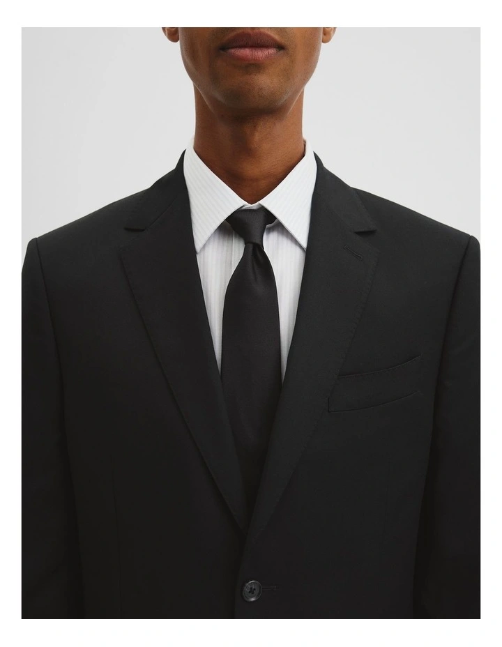 Silk Textured Tie in Black image 2