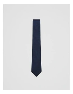 Silk Textured Tie in Navy