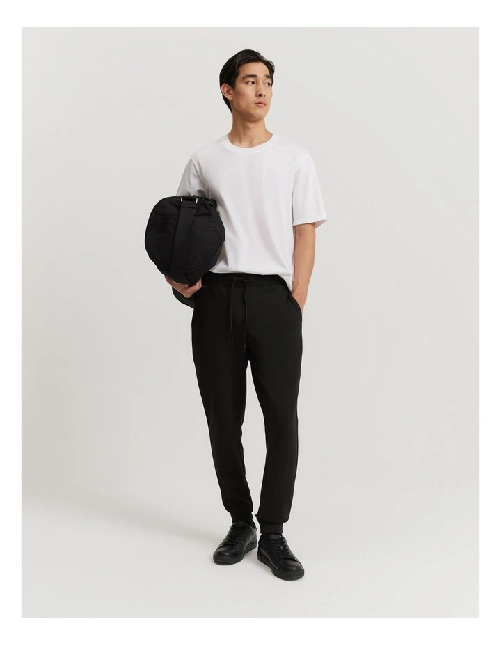Double Knit Jogger in Black image 1