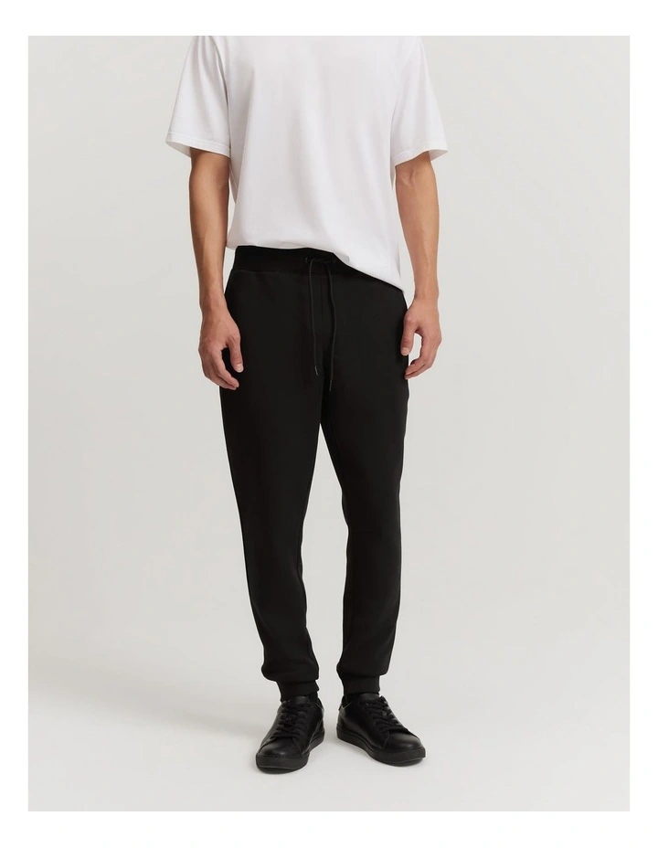 Double Knit Jogger in Black image 2