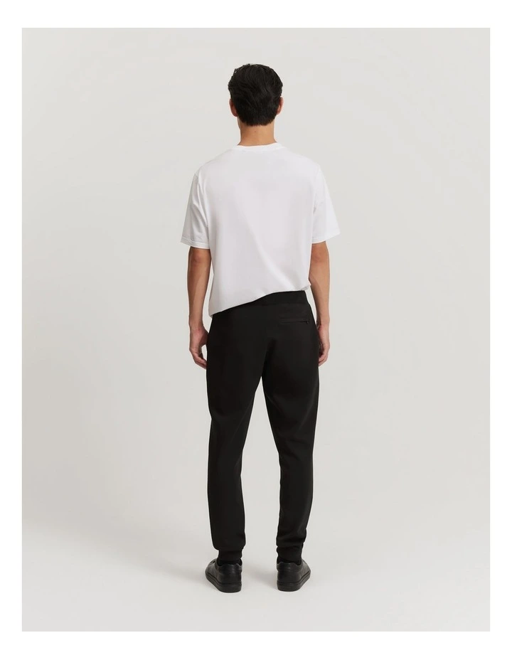 Double Knit Jogger in Black image 4