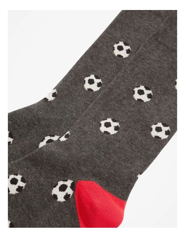 Cotton Blend European Cup Sock in Charcoal image 2