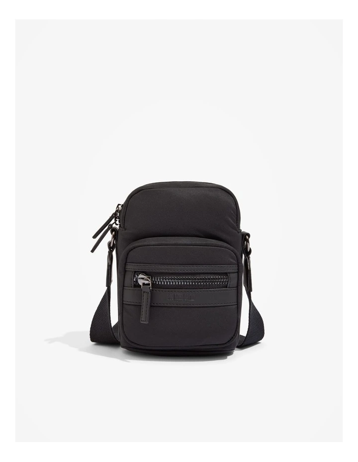 Recycled Polyester Crossbody Bag in Black image 1