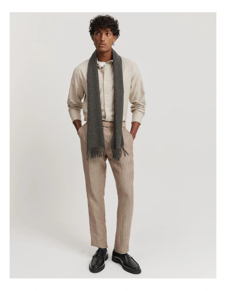 Brushed Twill Shirt in Oat Milk image 1