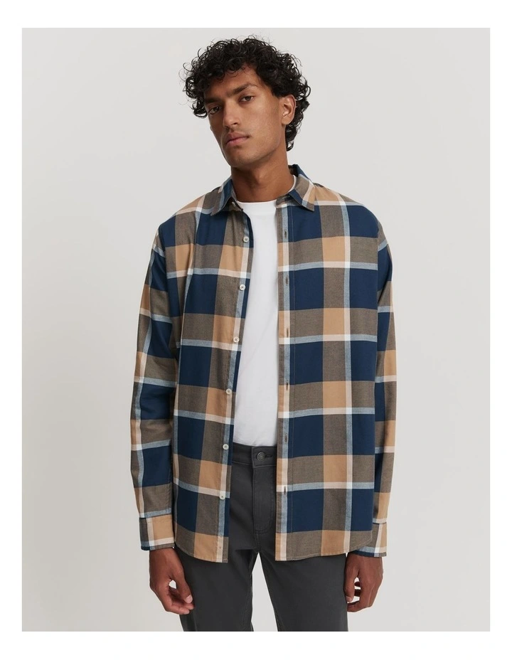 Flannel Check Shirt in Walnut image 1