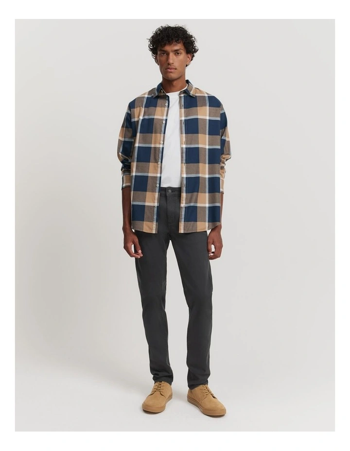 Flannel Check Shirt in Walnut image 2