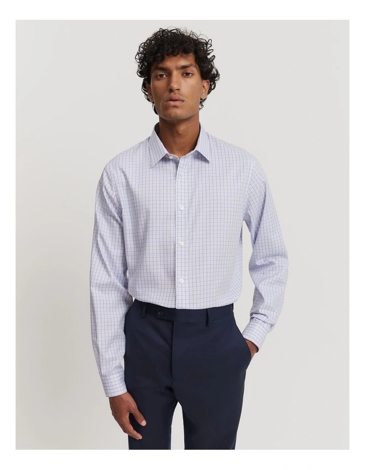 Multi Check Travel Shirt in Lavender image 1