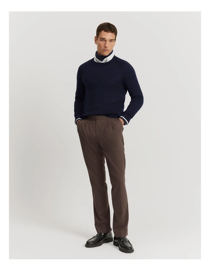 Australian Merino Crew Knit in Navy image 3