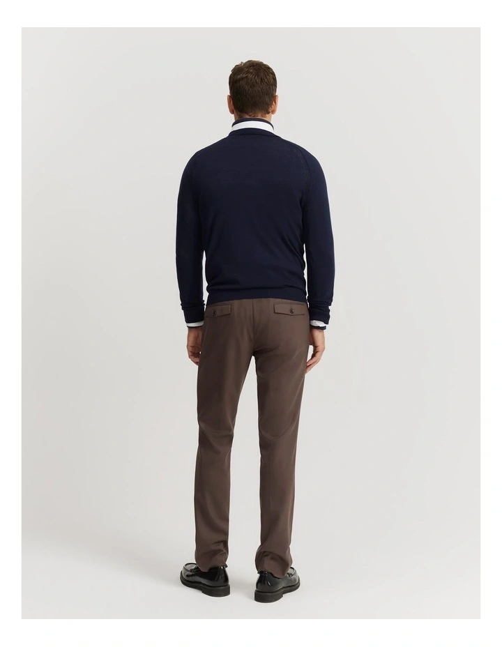 Australian Merino Crew Knit in Navy image 4