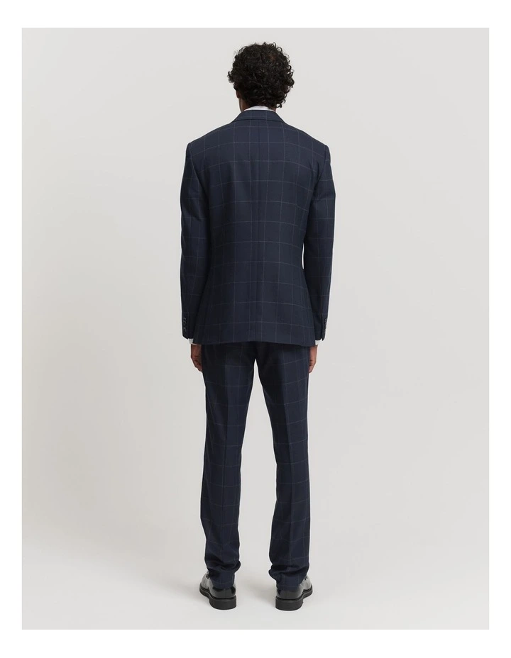 Cotton Wool Check Blazer in Navy image 4