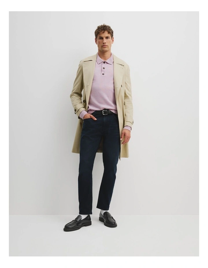 Wool Knit Polo in Soft Pink image 1