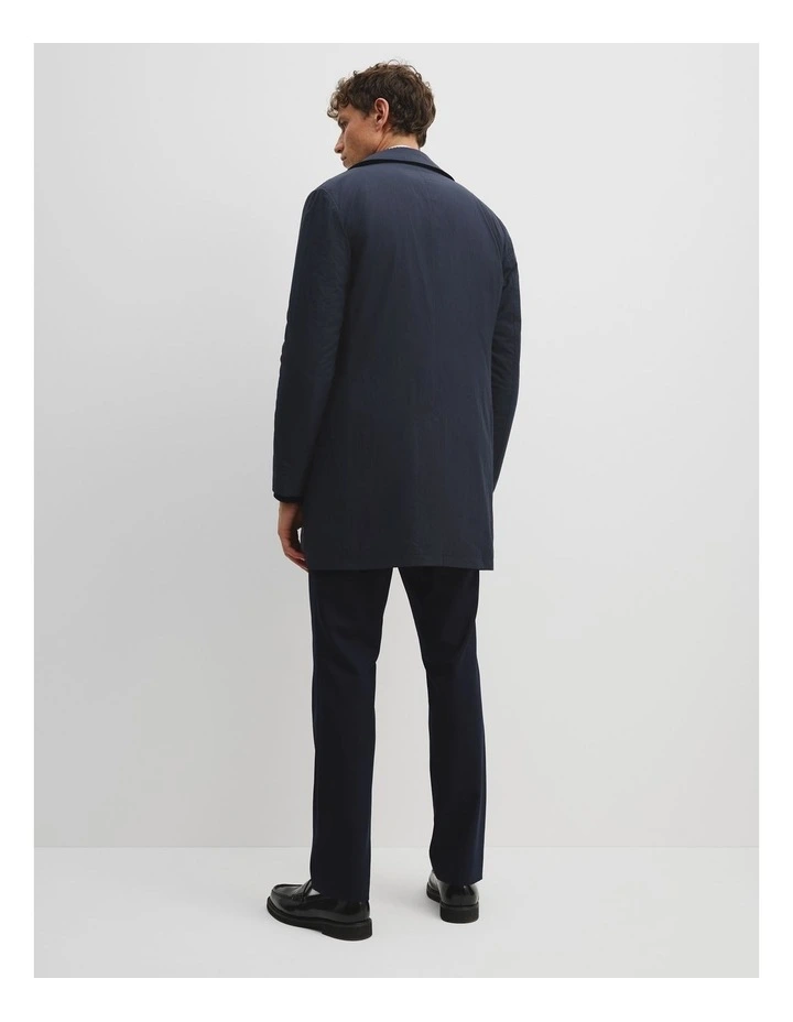 Technical Car Coat in Navy image 4