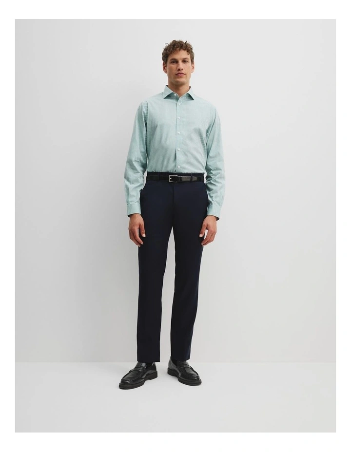 Regular Fit Check Travel Shirt in Blue Multi image 3