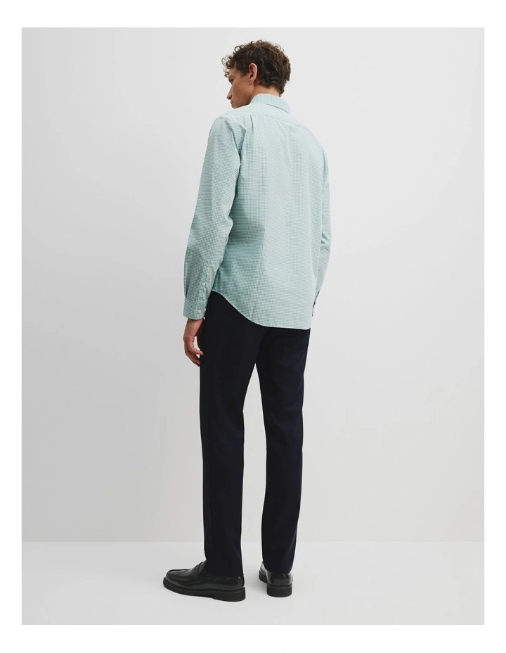 Regular Fit Check Travel Shirt in Blue Multi image 4