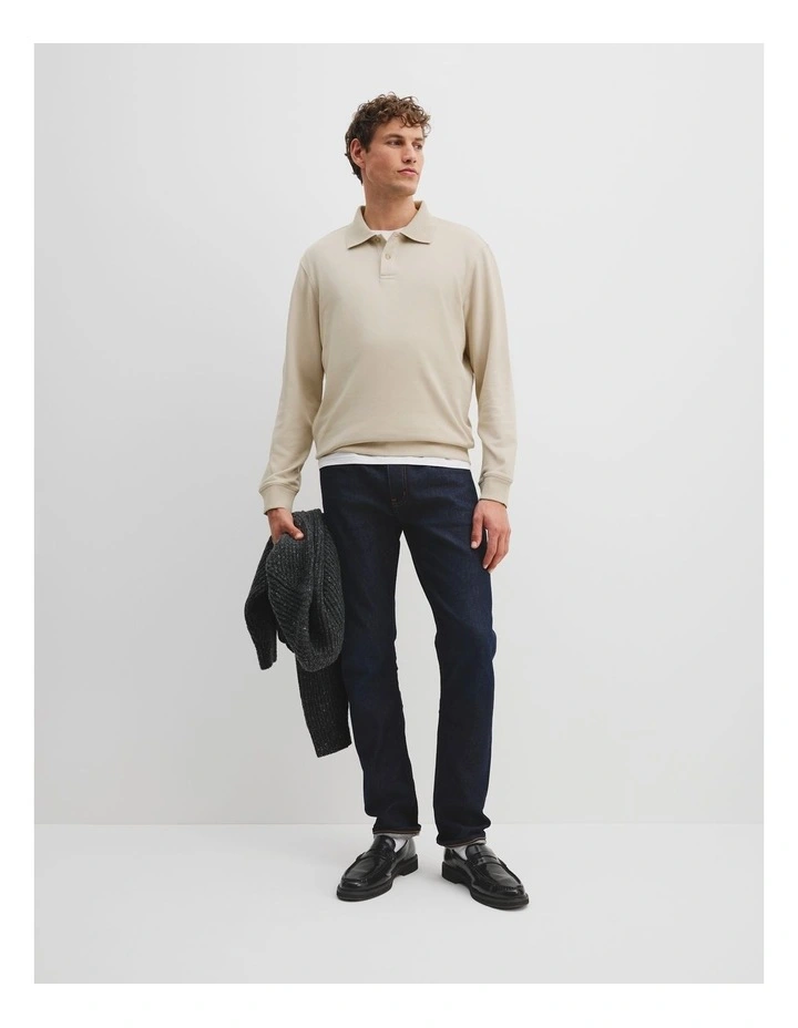 Cotton Polo Sweat in Clay image 1