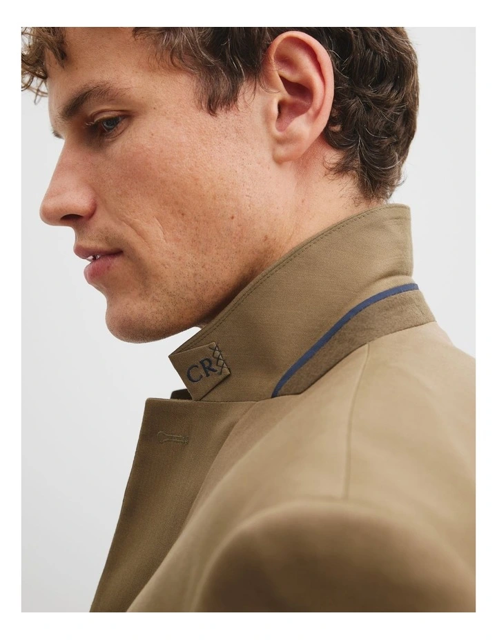 Regular Fit Lyocell Blend Jacket in Mushroom image 2