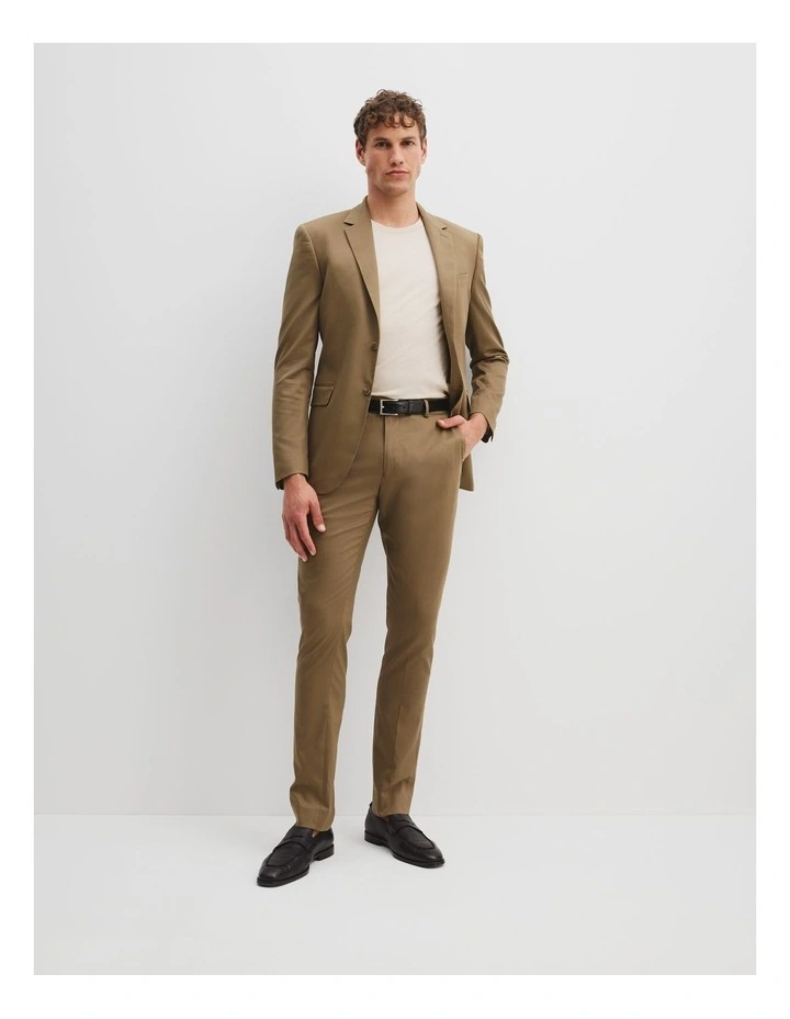 Regular Fit Lyocell Blend Jacket in Mushroom image 3