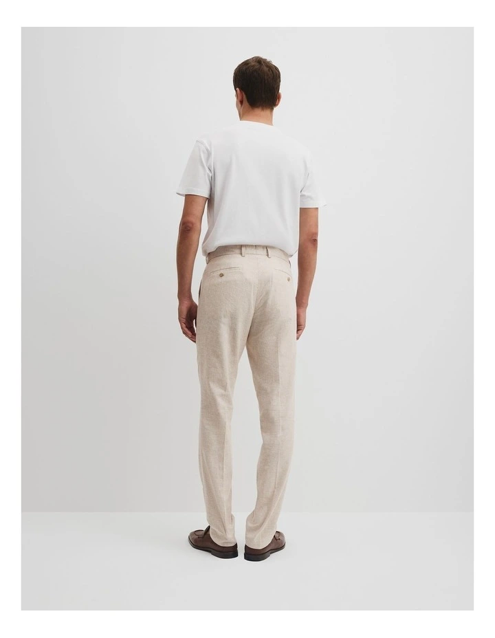Linen Pinstripe Pant in Natural image 4