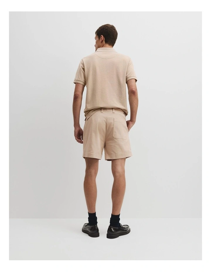 Relaxed Twill Short in Sand image 4