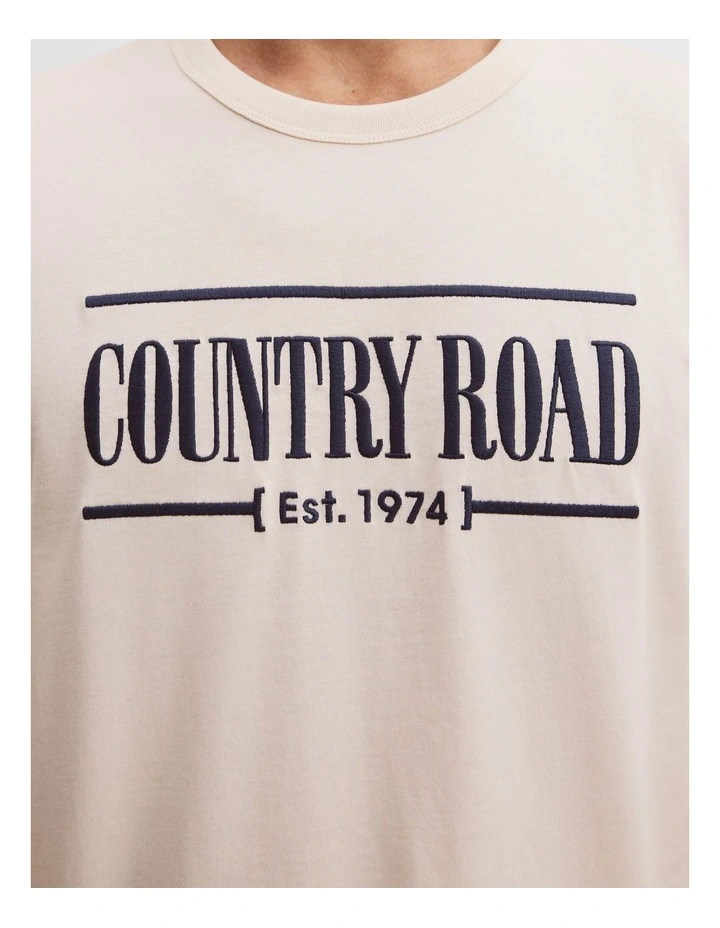 Verified Australian Cotton Heritage T-shirt in Ecru image 2