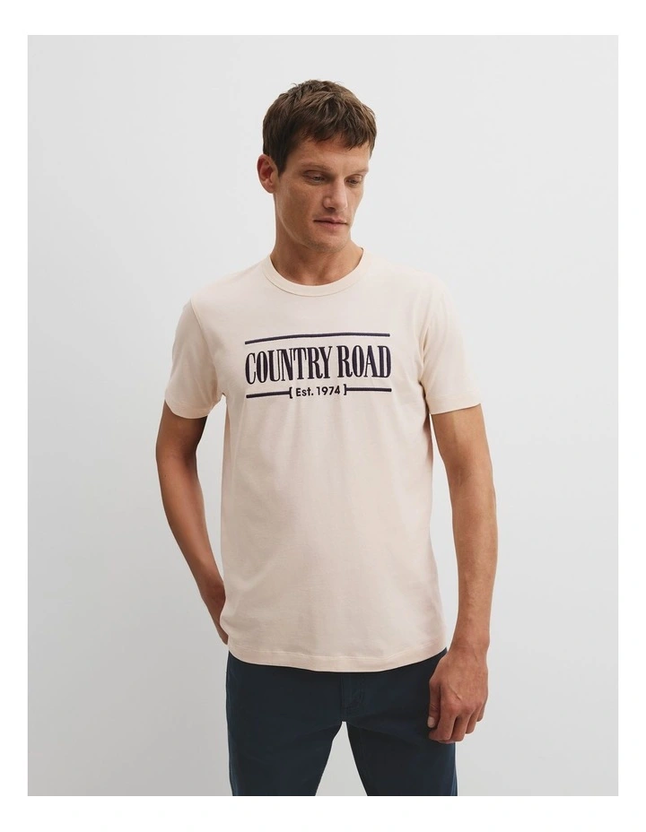Verified Australian Cotton Heritage T-shirt in Ecru image 3