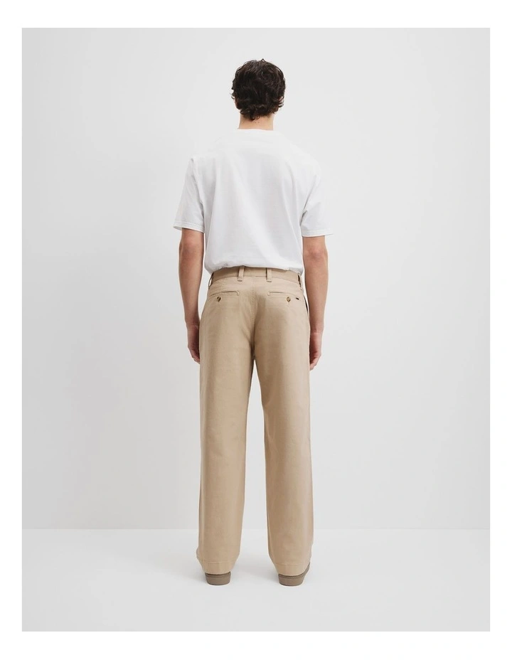 Relaxed Fit Twill Pant in Sand image 4
