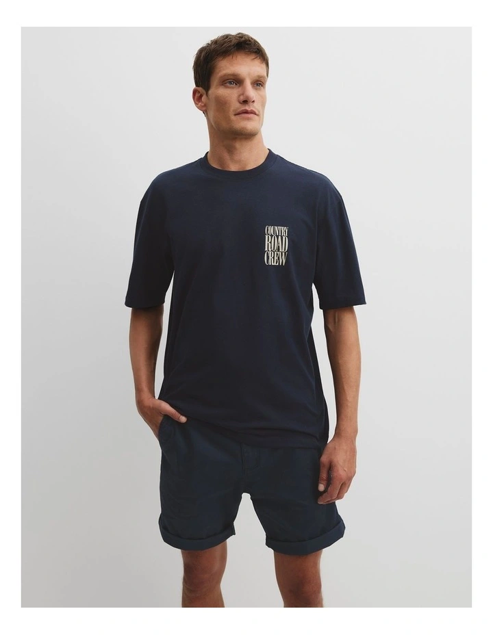 Australian Made 90s Reissue Crewwear T-Shirt in Navy image 1