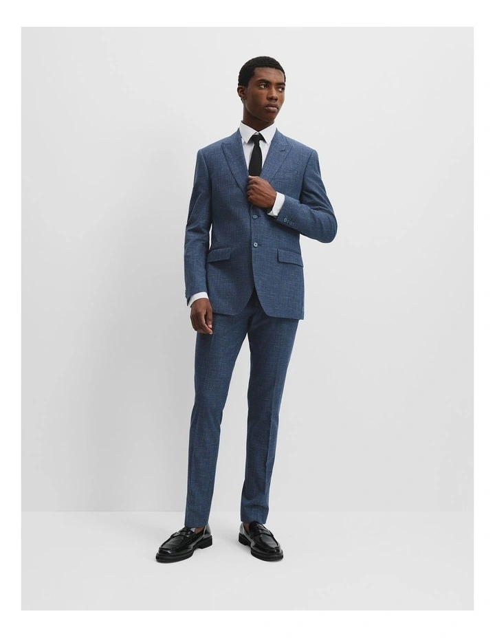 Slim Fit Cotton Stretch Jacket in Blue Multi image 2