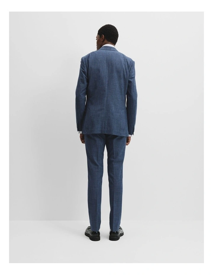Slim Fit Cotton Stretch Jacket in Blue Multi image 4