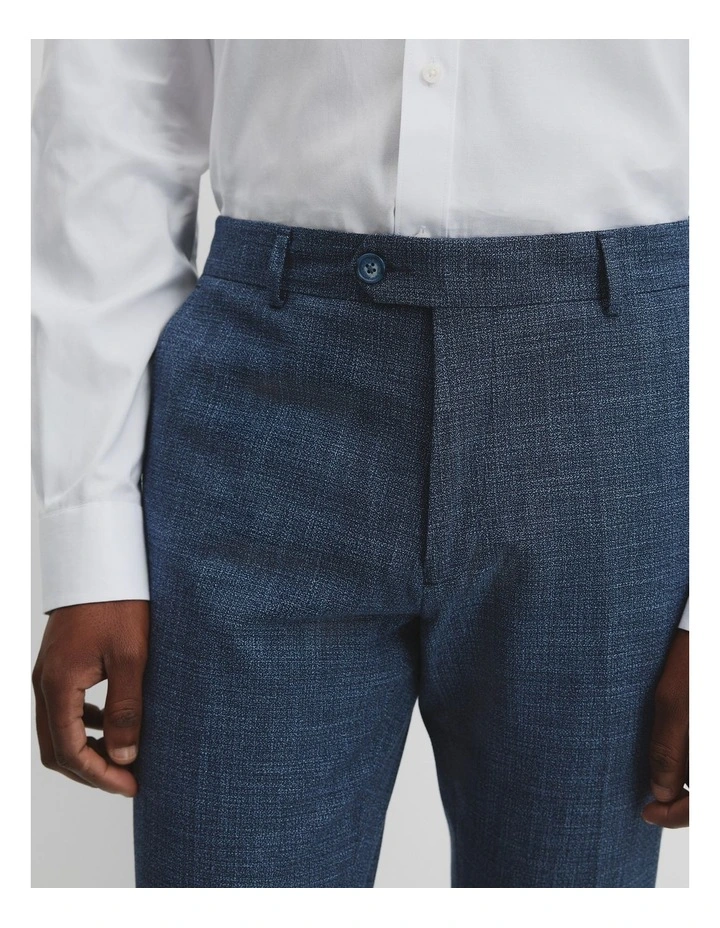 Cotton Blend Stretch Pant in Blue Multi image 2