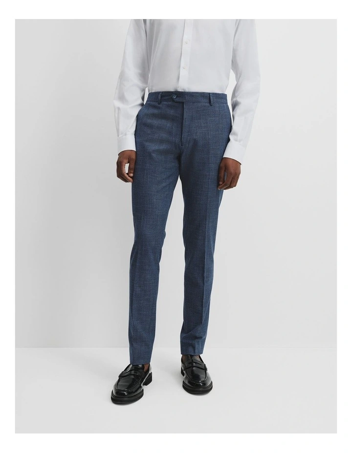 Cotton Blend Stretch Pant in Blue Multi image 3