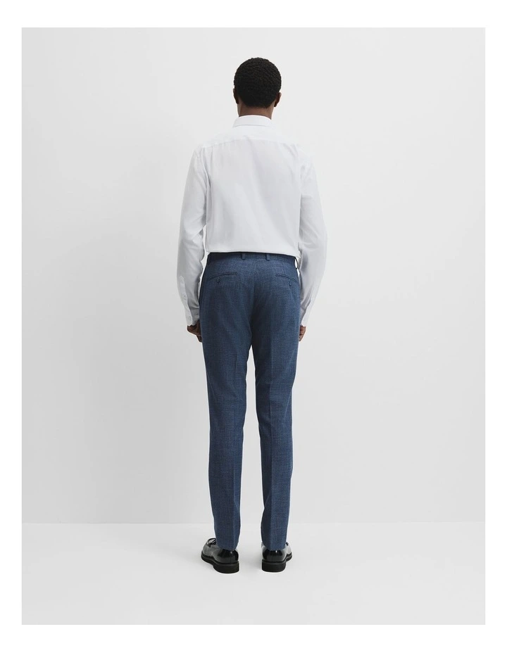 Cotton Blend Stretch Pant in Blue Multi image 4