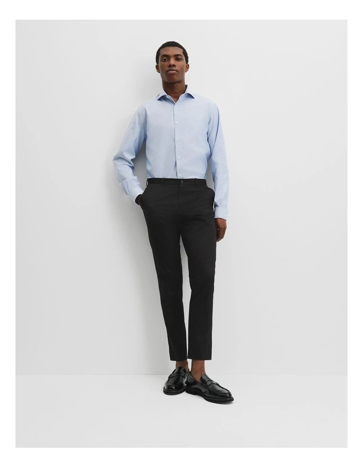Regular Fit Jacquard Travel Shirt in Light Blue image 1